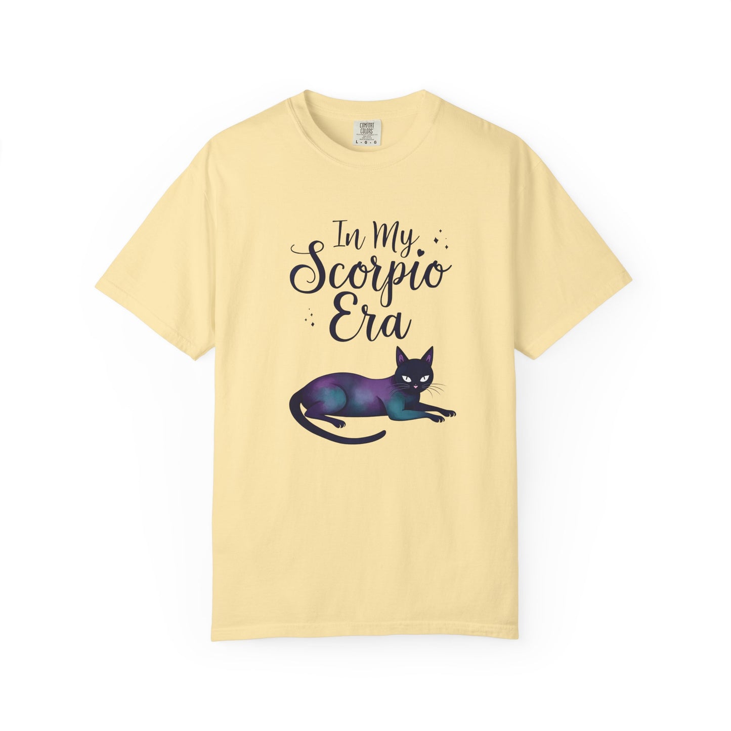 In My Scorpio Era – Mystical Black Cat Tee for the Zodiac Baddie