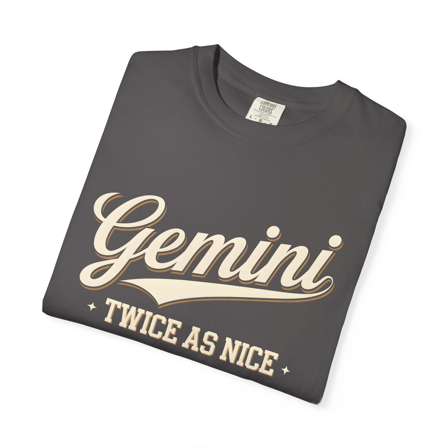 Gemini “Twice As Nice” Zodiac- Retro Astrology Tee - Unisex Graphic Shirt
