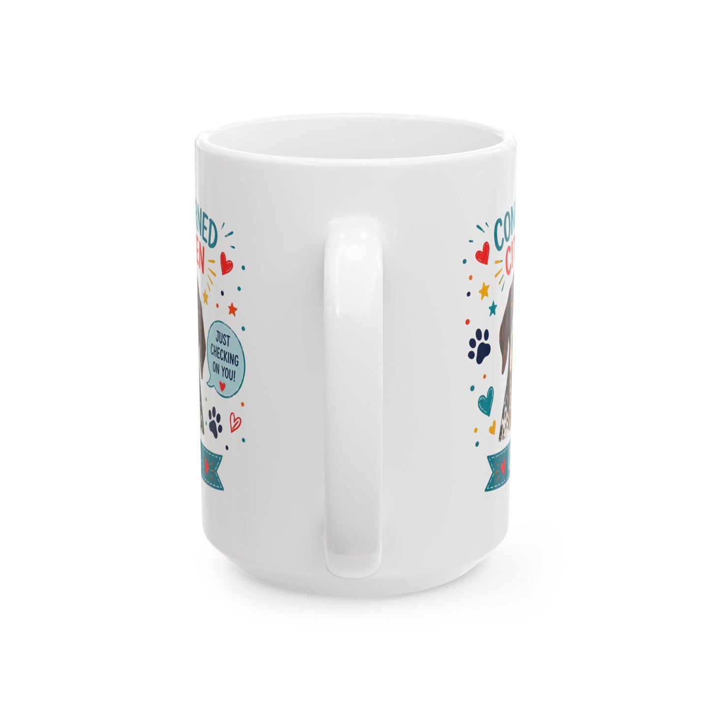 Personalized Dog Mug "Concerned Citizen" | Custom Pet Mug with Dog Photo & Name | Funny Dog Lover Gift