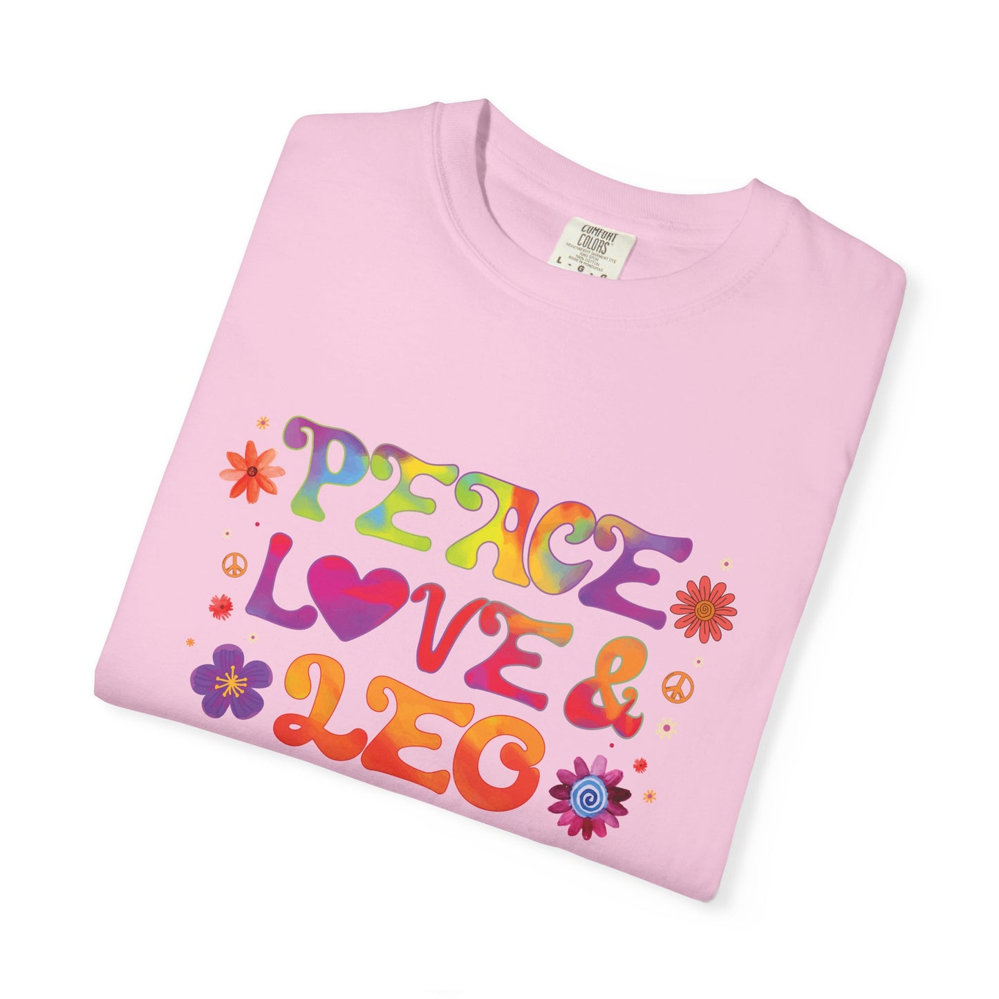 Peace Love & Leo - Retro Groovy Astrology Tee