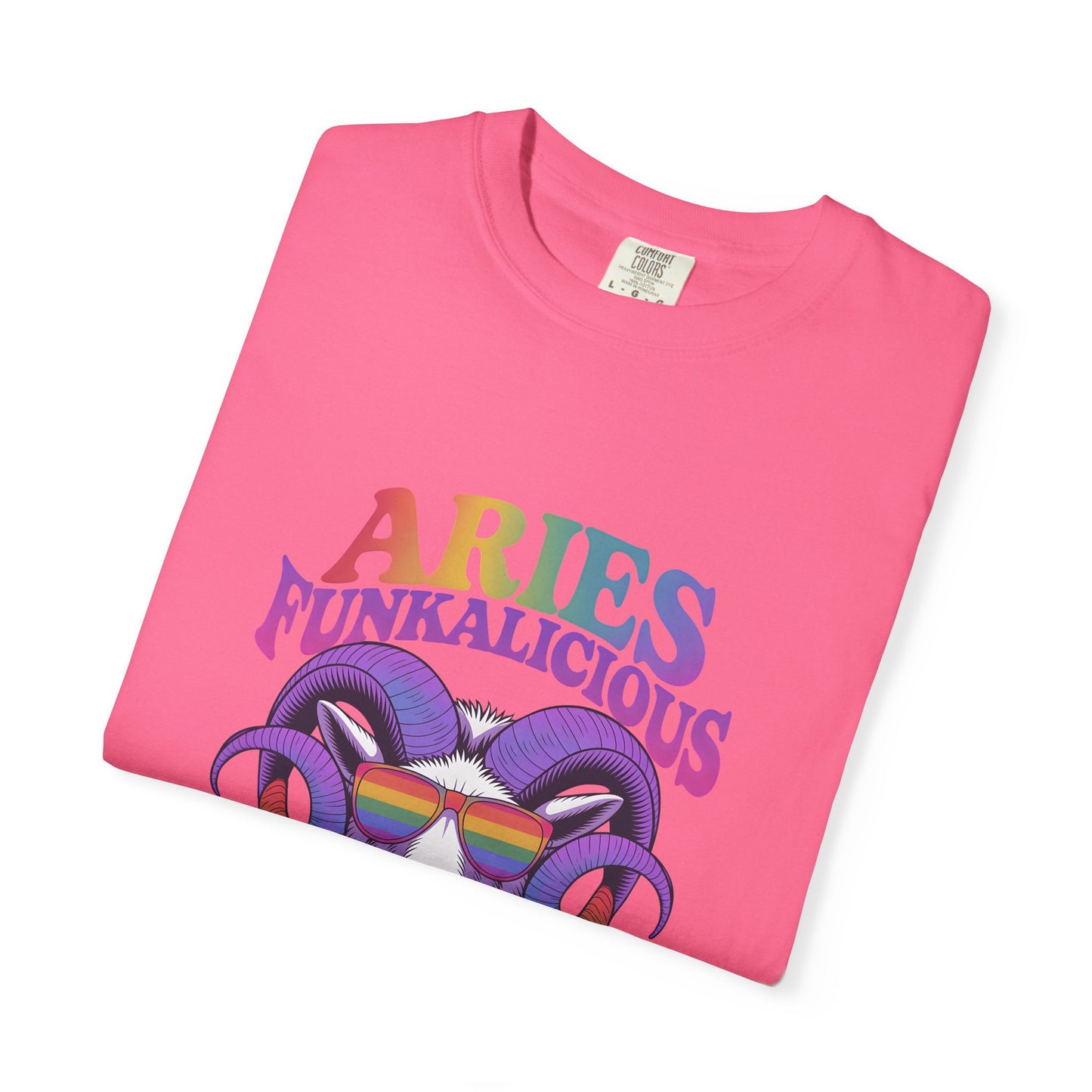 Aries Funkalicious – Rainbow Retro Ram Zodiac Tee