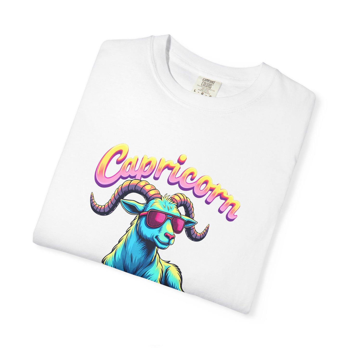 Capricorn G.O.A.T – Retro Neon Astrology Tee