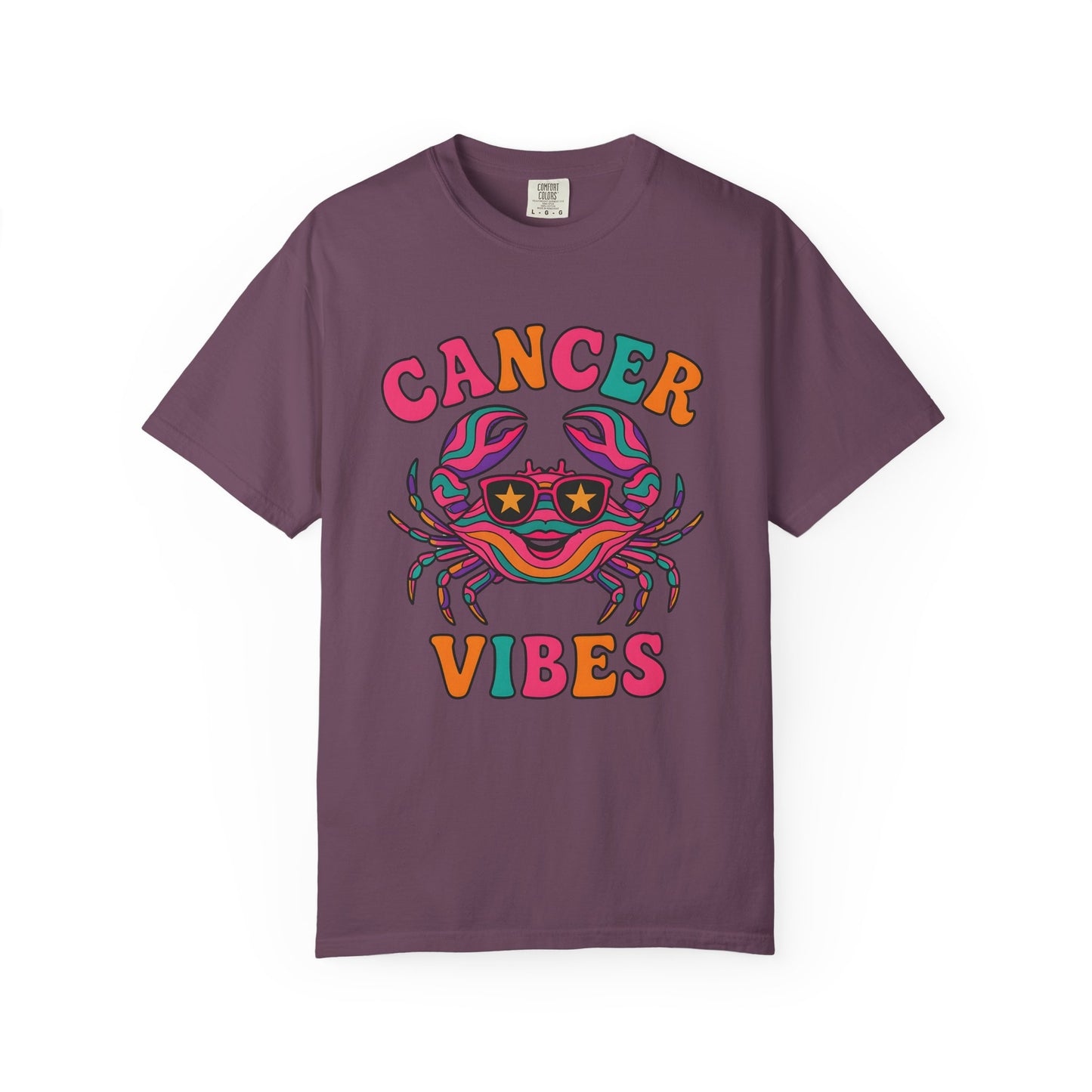 Cancer Vibes Tee – Colorful Retro Zodiac Shirt
