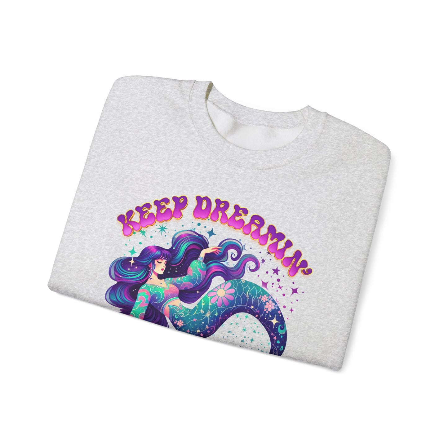 Keep Dreamin’ Pisces Sweatshirt | Celestial Mermaid Zodiac Crewneck | Cozy Astrology Gift for Dreamers | Water Sign Horoscope Apparel | Soft Star Sign Pullover