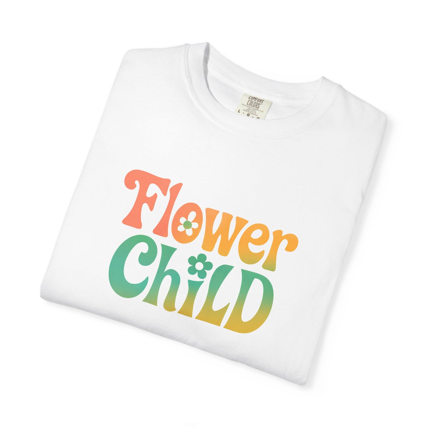 Flower Child Retro Colorful Tee – Groovy 70s Comfort Colors Shirt