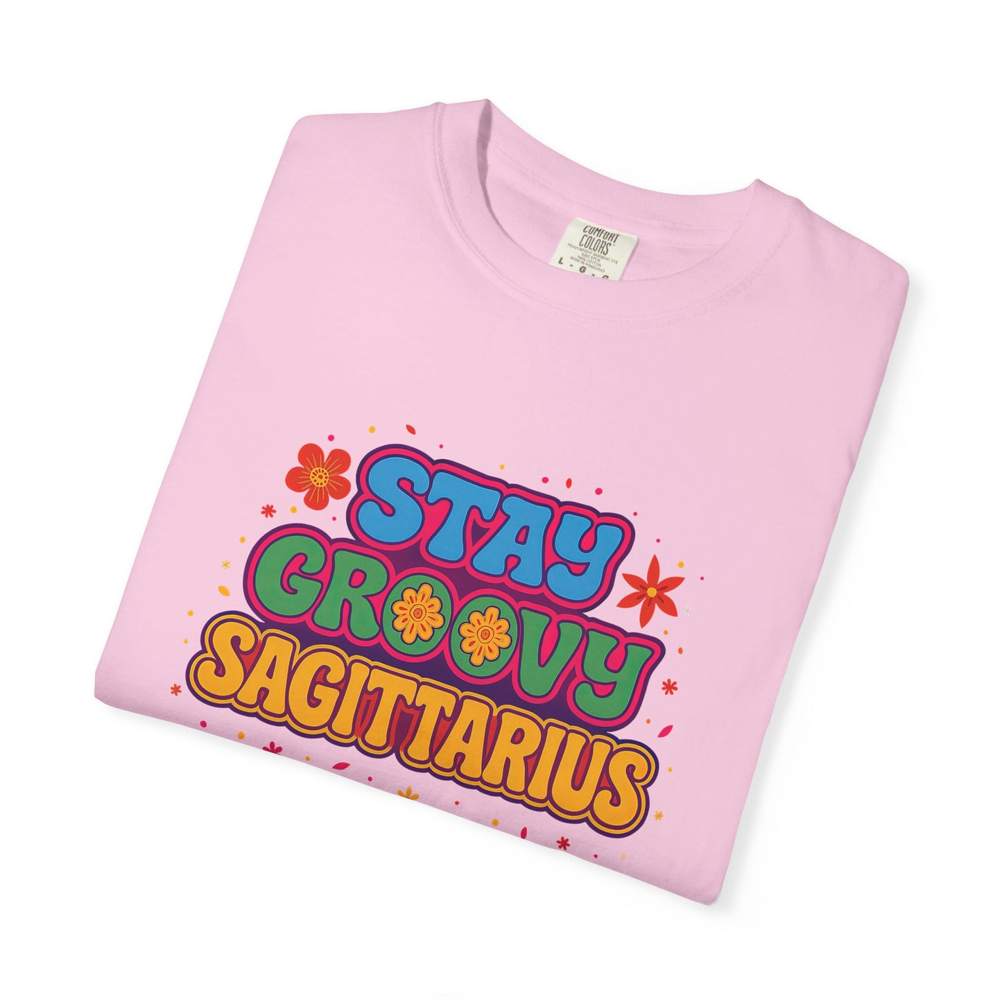 Stay Groovy Sagittarius – Retro Flower Power Zodiac Shirt