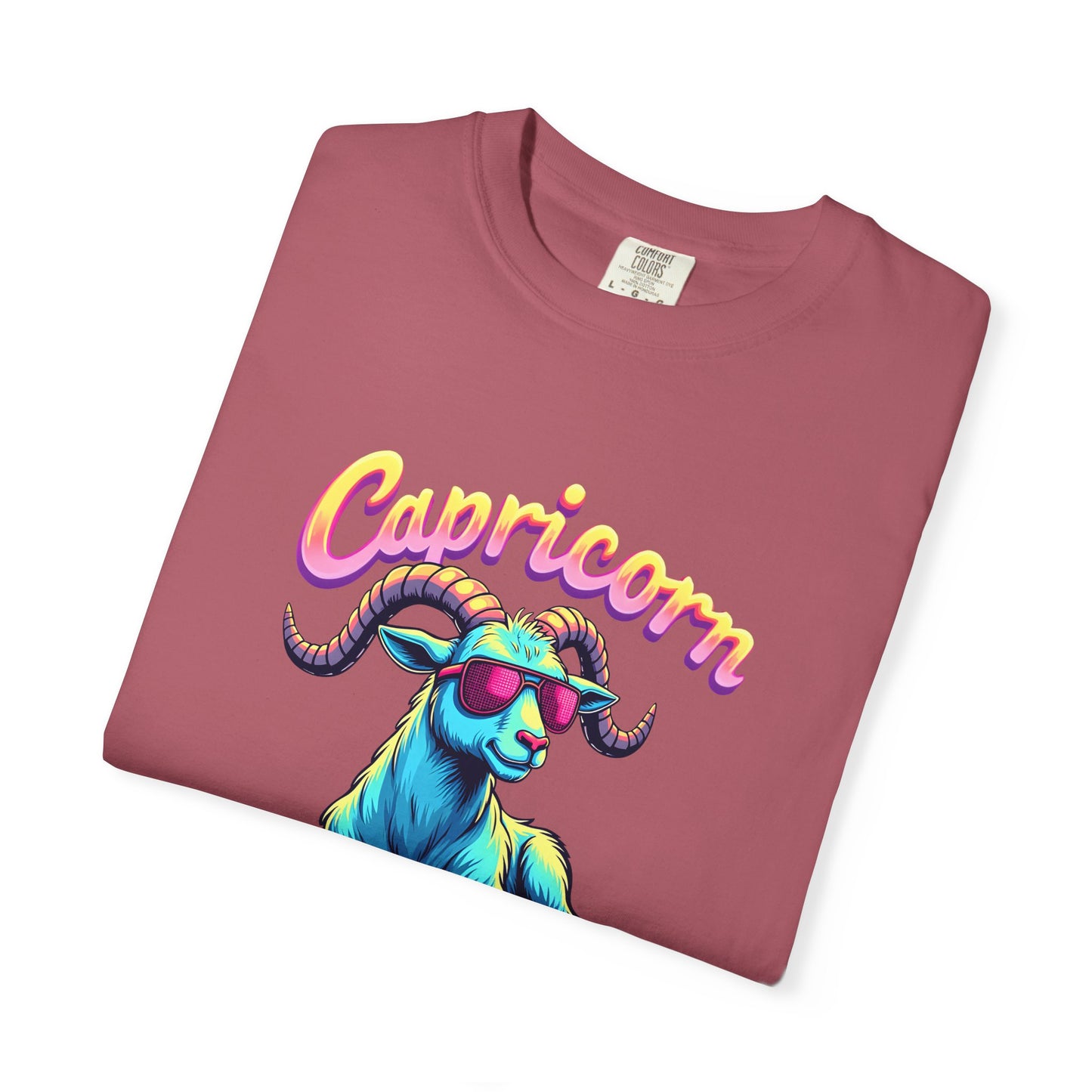 Capricorn G.O.A.T – Retro Neon Astrology Tee