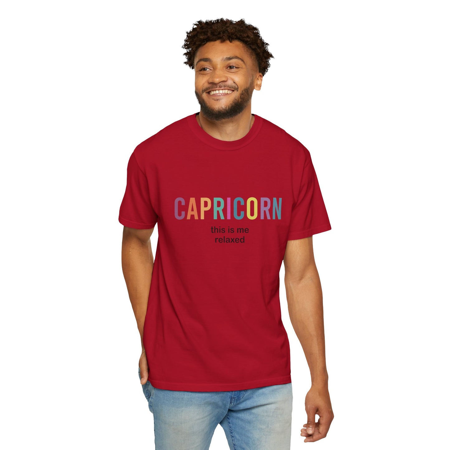 Capricorn This Is Me Relaxed – Funny Minimalist Zodiac Tee