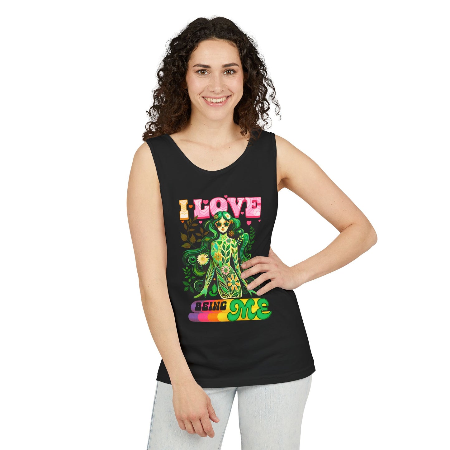 I Love Being Me - Colorful Retro Affirmation Tank (Unisex)