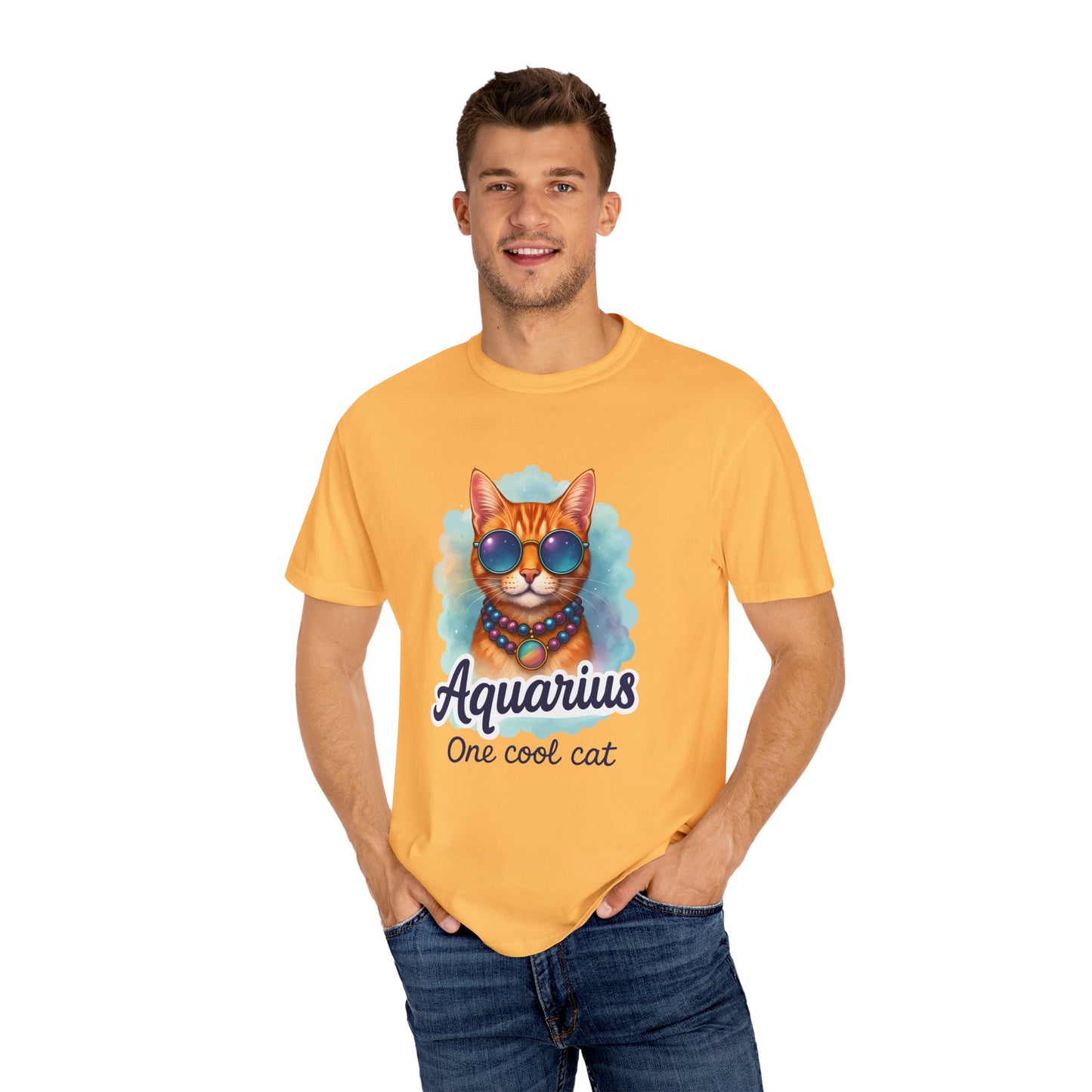 Aquarius One Cool Cat – Groovy Cosmic Kitty T-shirt