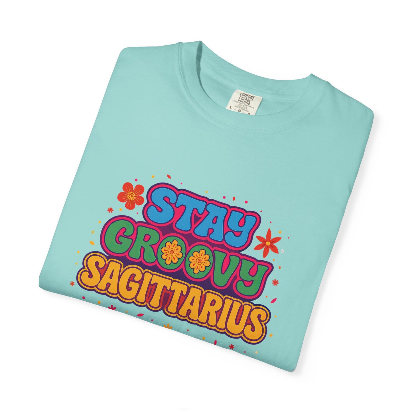 Stay Groovy Sagittarius – Retro Flower Power Zodiac Shirt