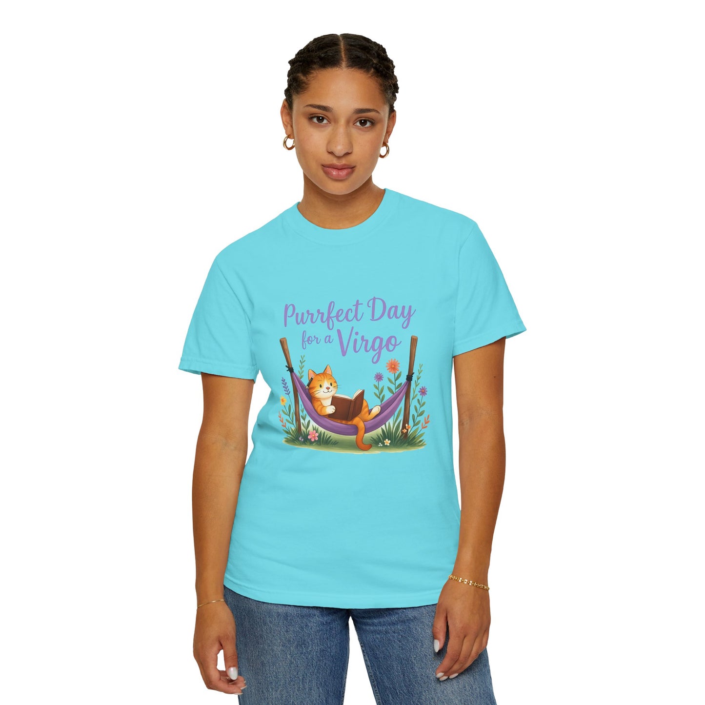 Purrfect Day for a Virgo Tee β Colorful Zodiac Cat Shirt