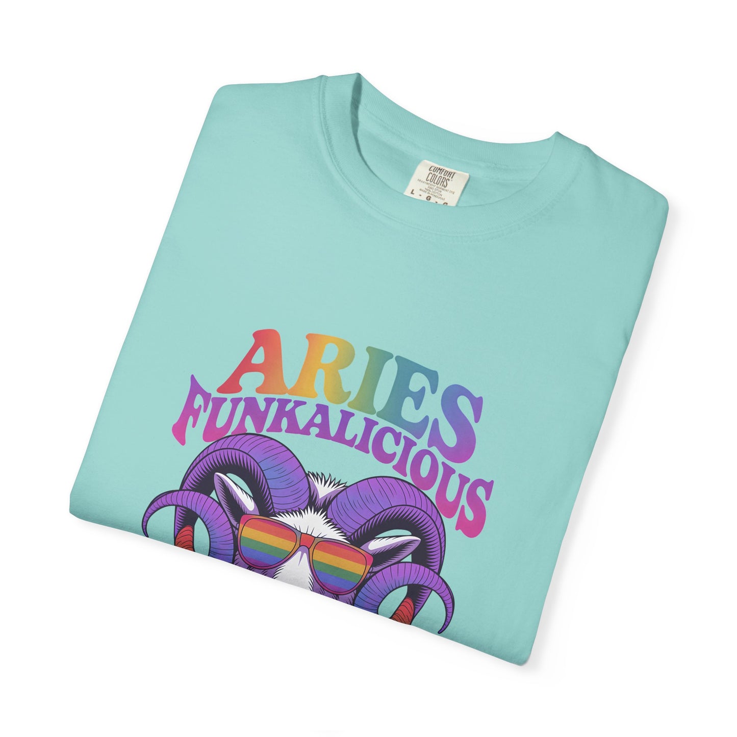 Aries Funkalicious – Rainbow Retro Ram Zodiac Tee
