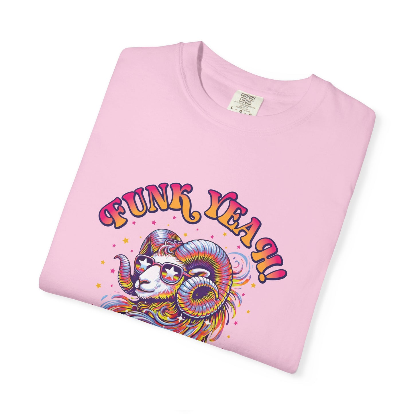 FUNK YEAH!! I’m an Aries Tee – Retro Multicolor Zodiac Shirt, Groovy Fun Style