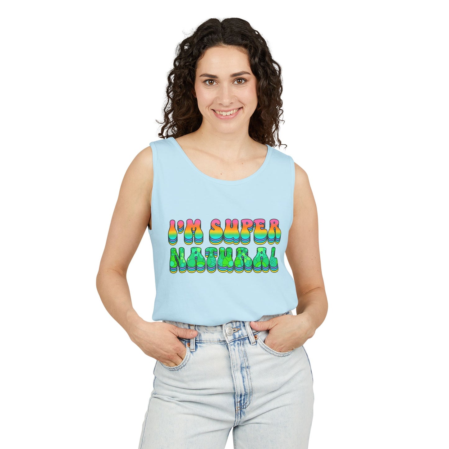 I'm Super Natural - Retro Affirmation virgo Tank Top (Unisex)
