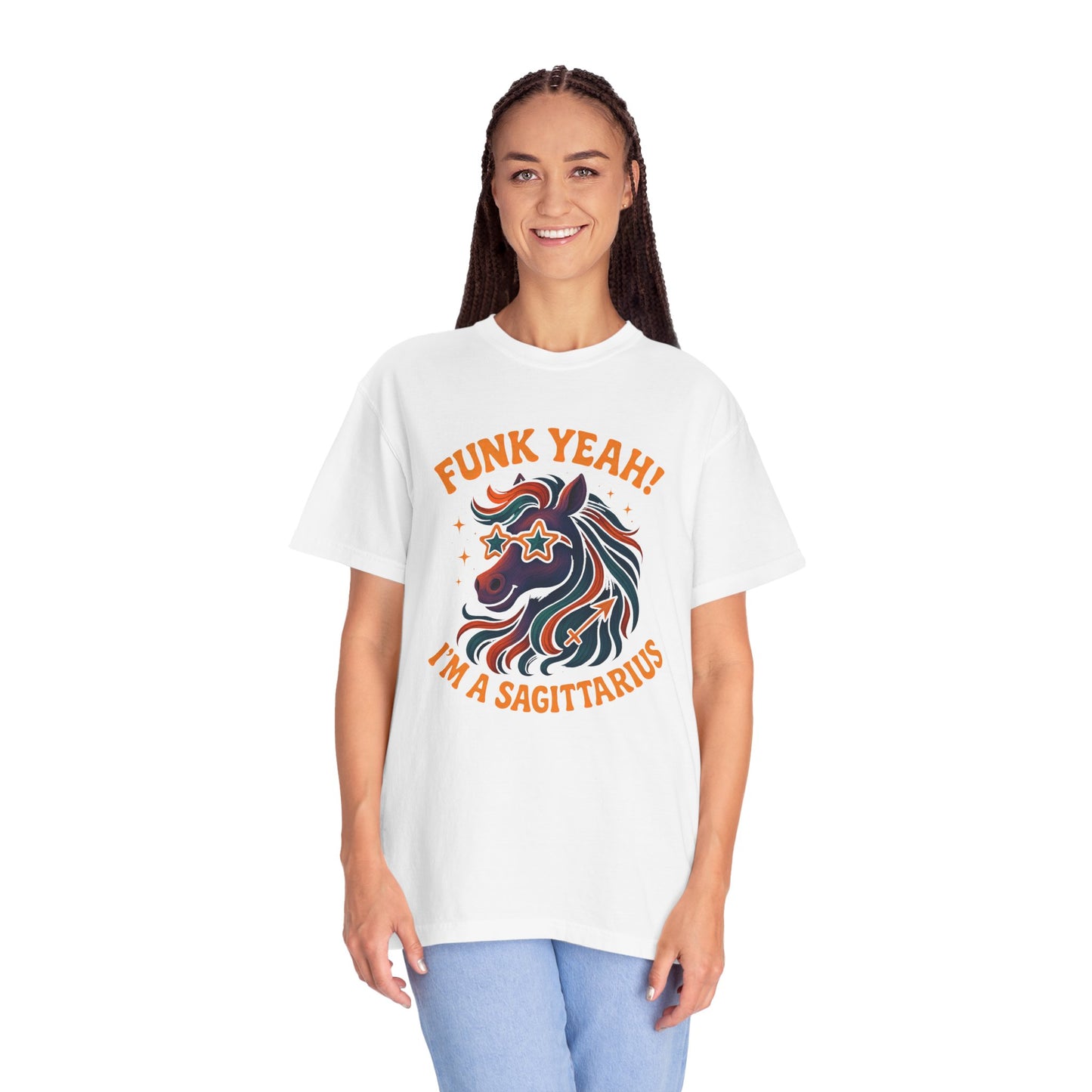 Funk Yeah! I’m a Sagittarius – Retro Colorful Tee Zodiac Shirt