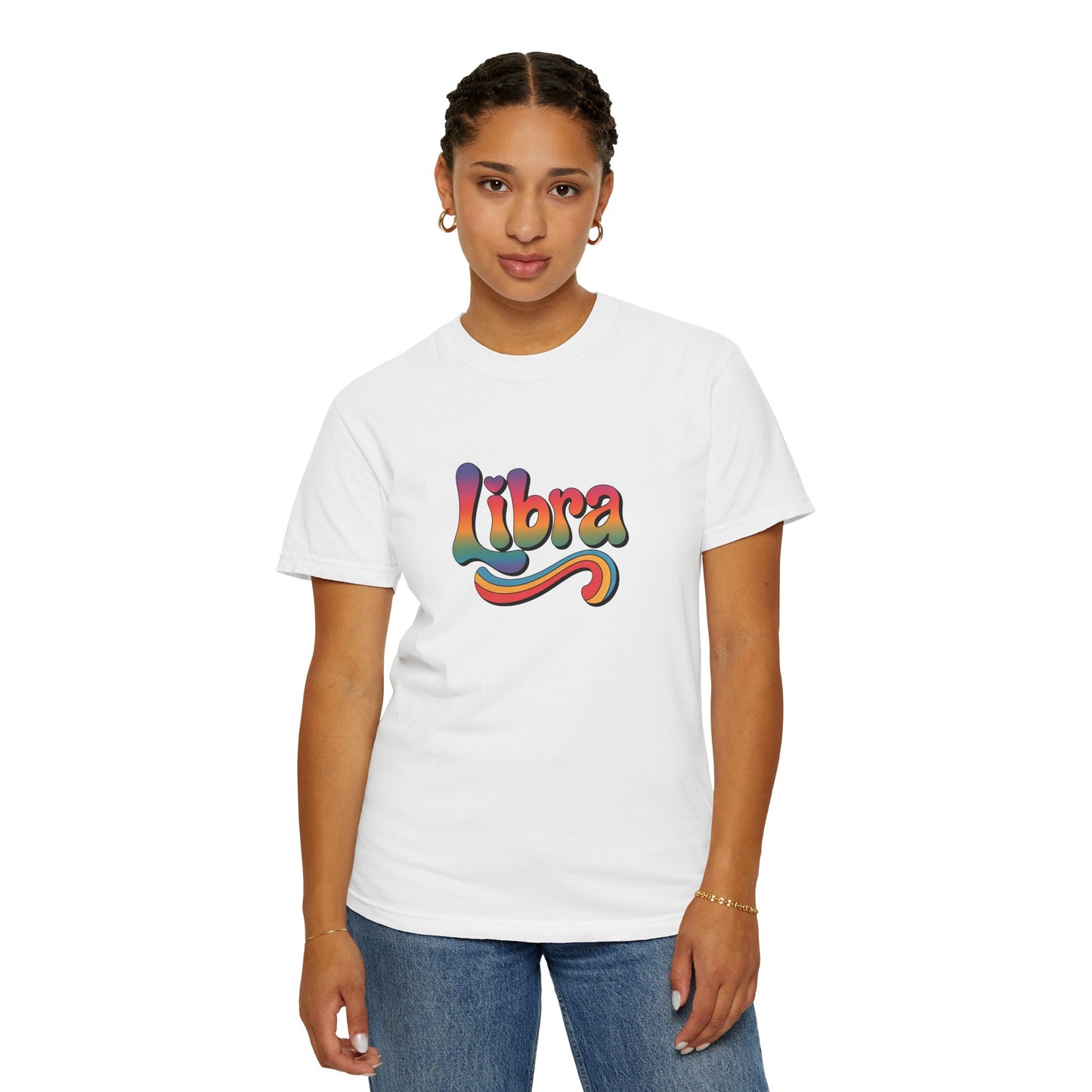 Libra β Retro Wavy Groovescape Zodiac Tee