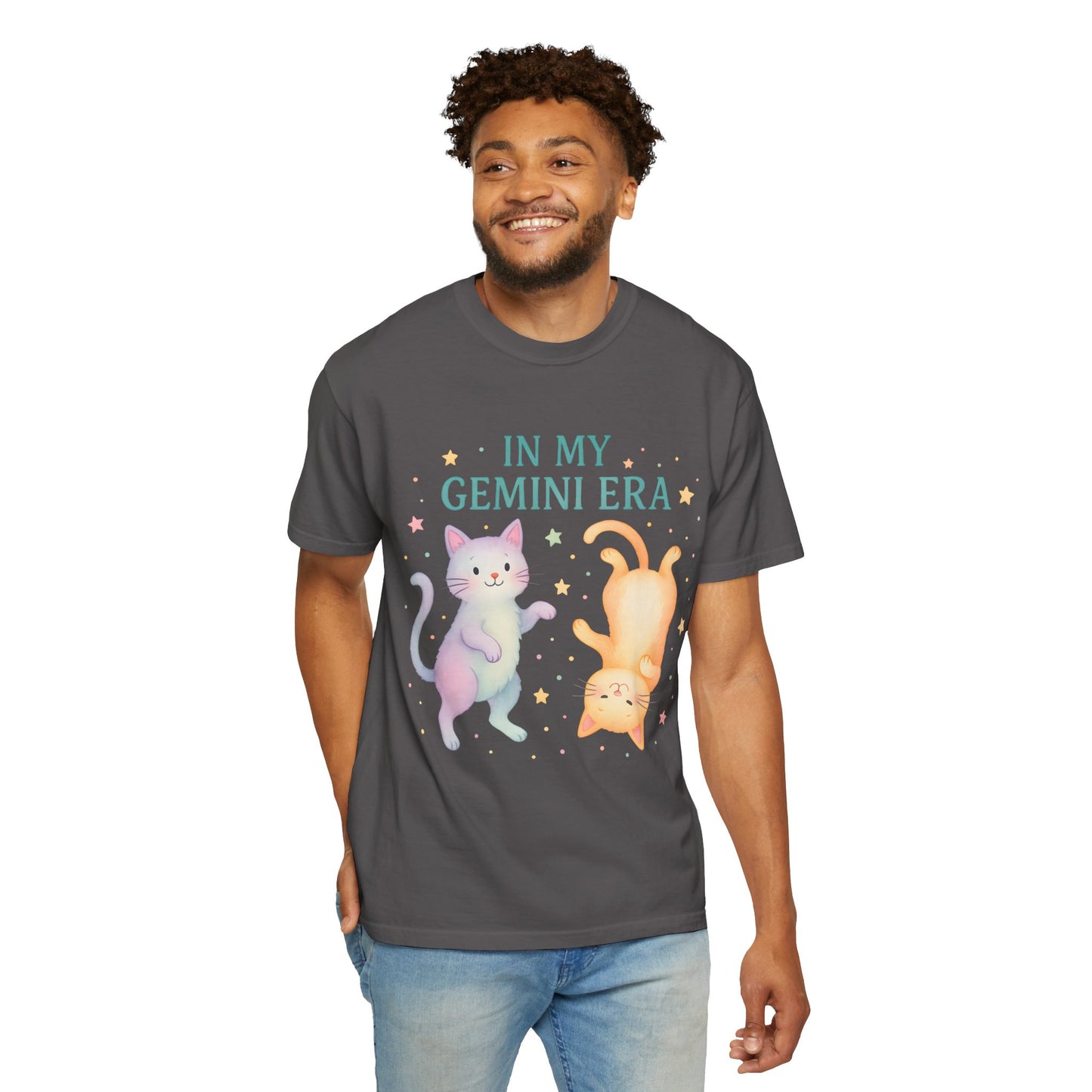 In My Gemini Era Tee β Playful Funny Cats Zodiac Shirt