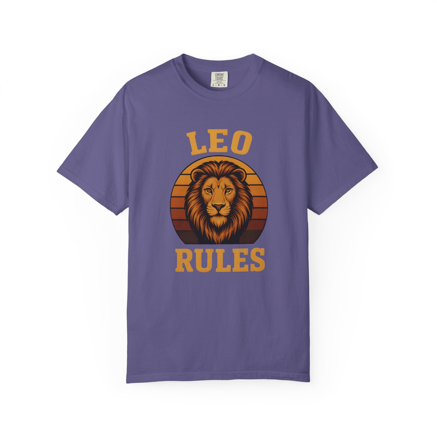 Leo Rules – Vintage Sunset Zodiac Tee