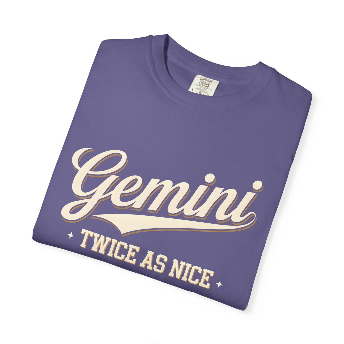 Gemini “Twice As Nice” Zodiac- Retro Astrology Tee - Unisex Graphic Shirt