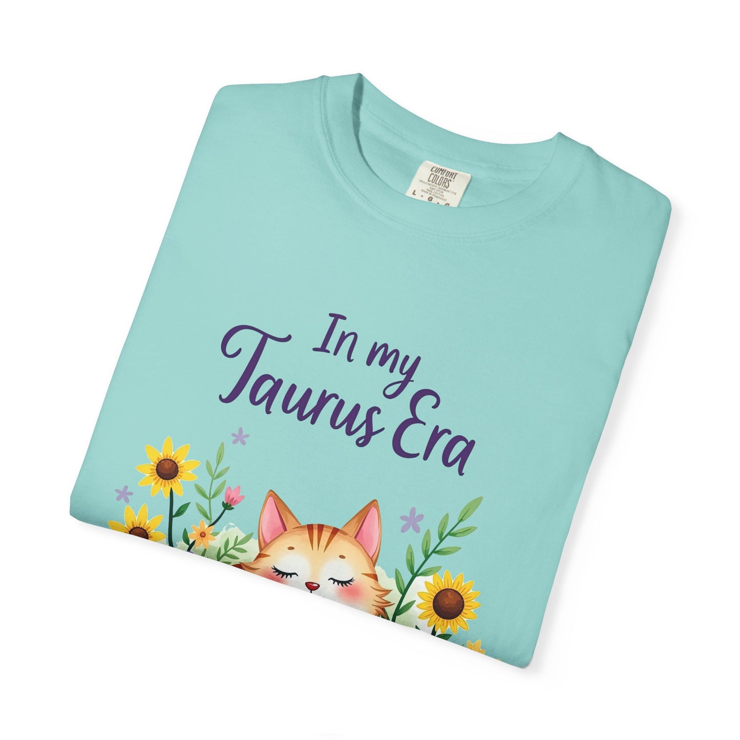 In My Taurus Era Tee – Colorful Zodiac Cat Shirt