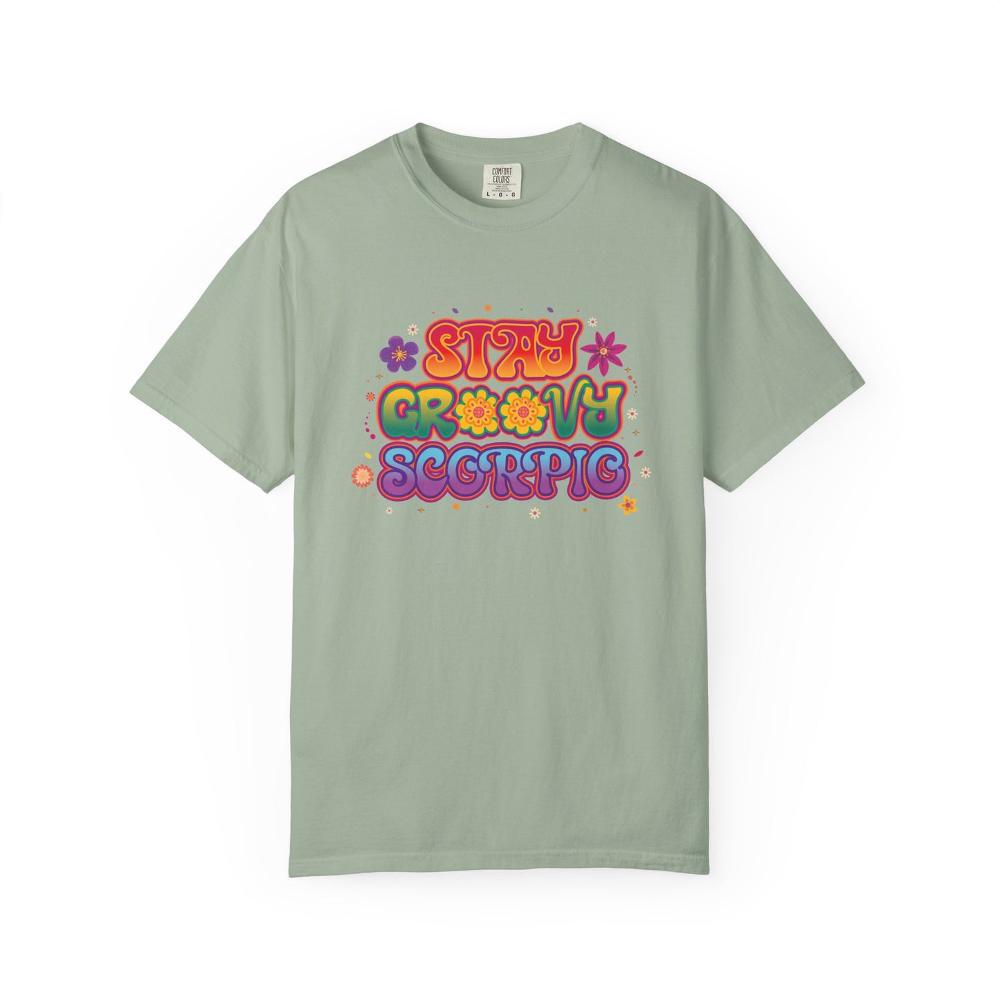 Stay Groovy Scorpio Tee – Groovy Flower Power Zodiac Shirt