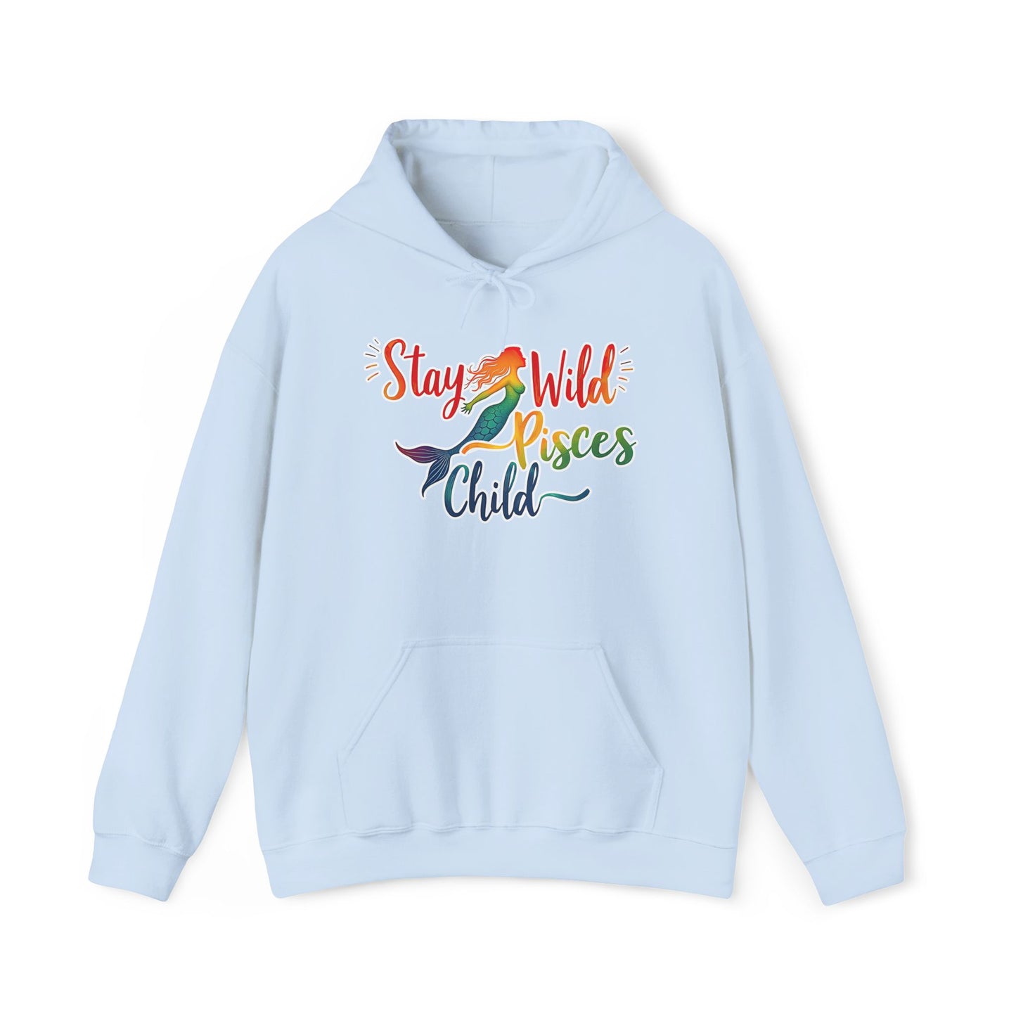 Stay Wild Pisces Child Hoodie | Rainbow Mermaid Astrology Sweatshirt | Cozy Zodiac Gift for Dreamers | Water Sign Starry Pullover | Mystical Pisces Apparel