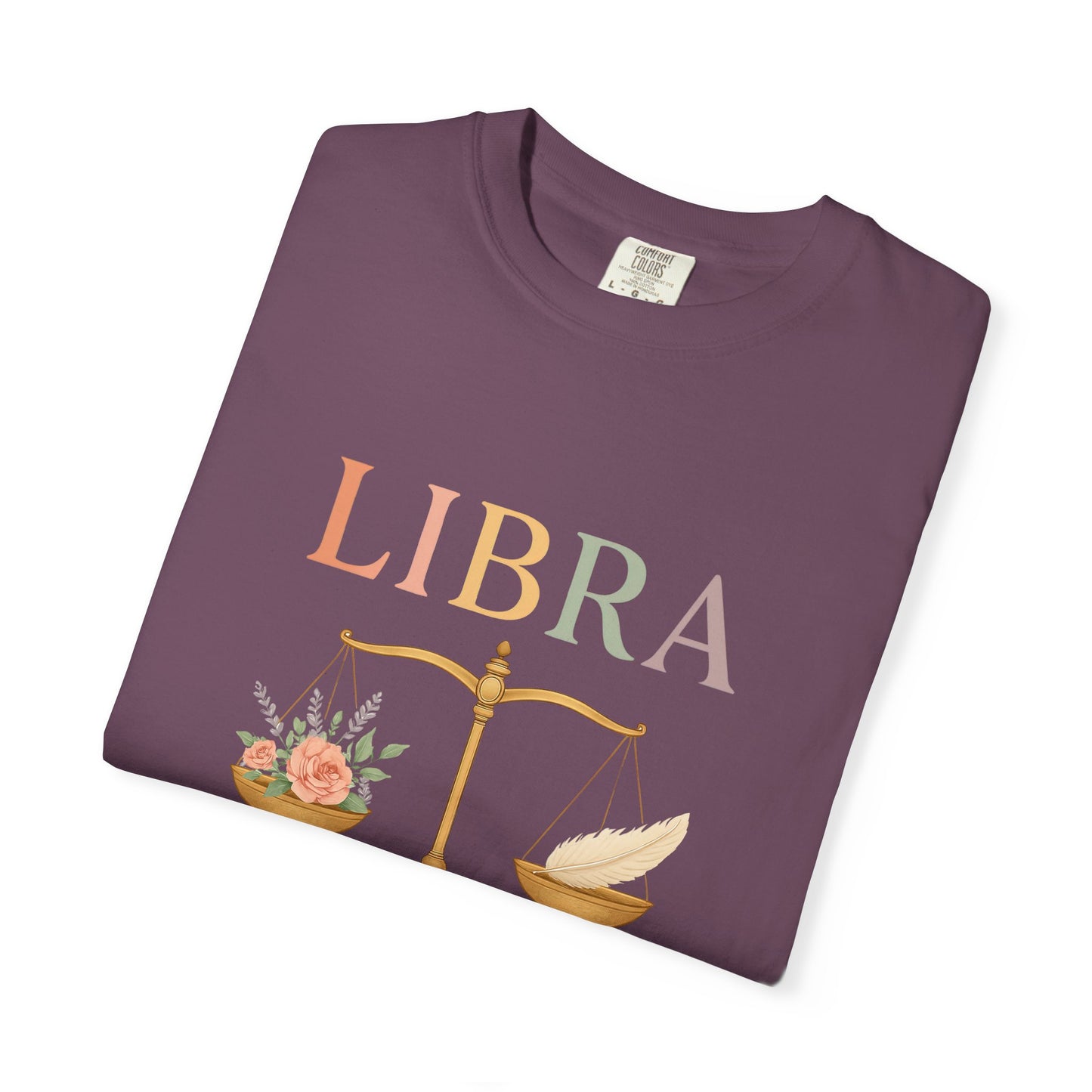 Libra Rules – Elegant Floral Zodiac Balance Tee