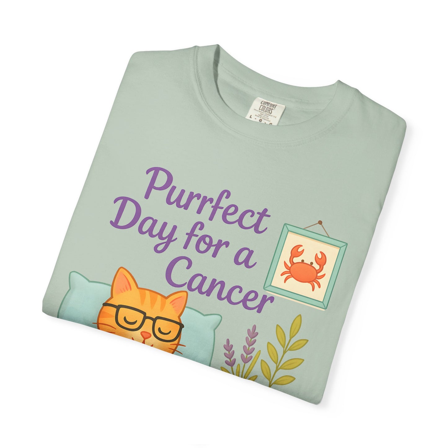 Purrfect Day for a Cancer – Funny Zodiac Cat Tee