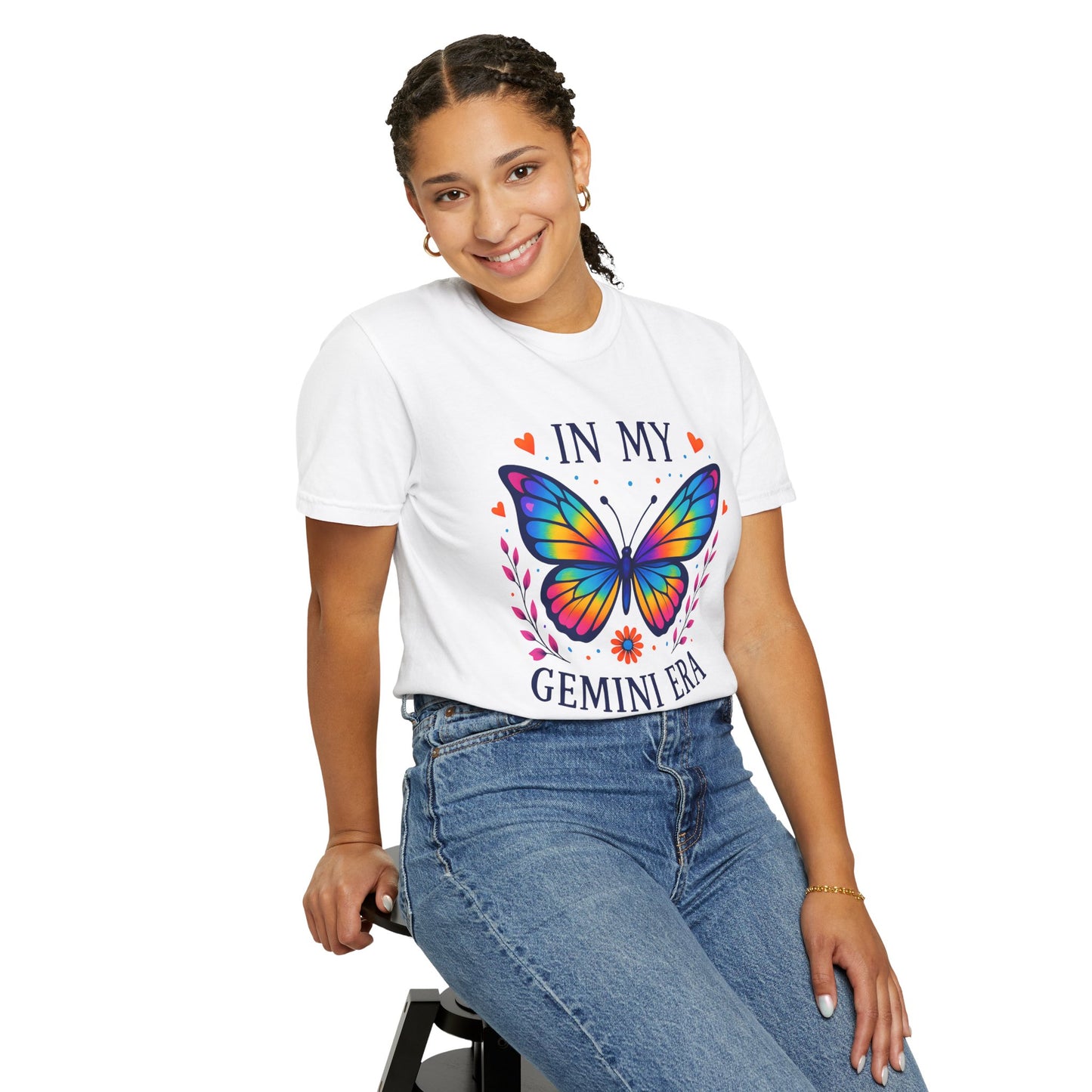 In My Gemini Era - Rainbow Butterfly Zodiac Tee