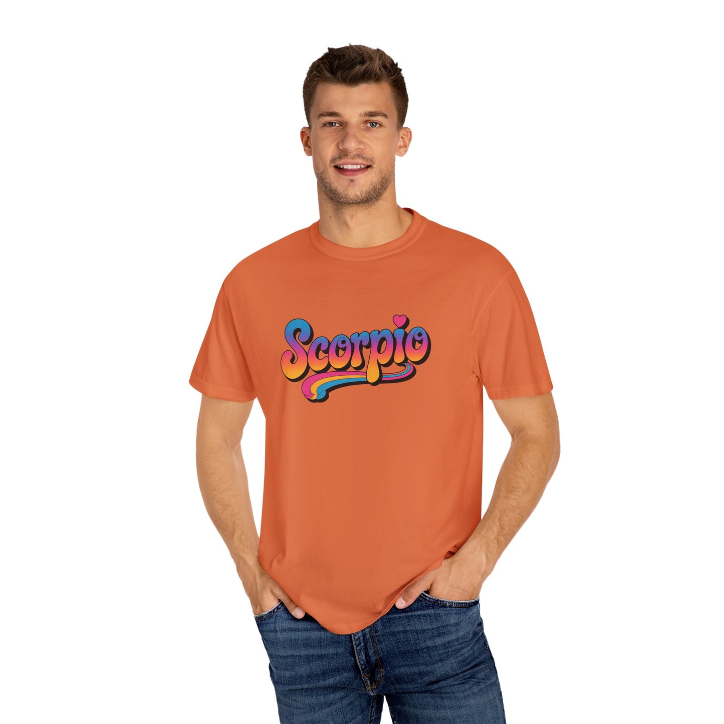 Scorpio Retro Groovy Tee – Multicolor Zodiac Shirt