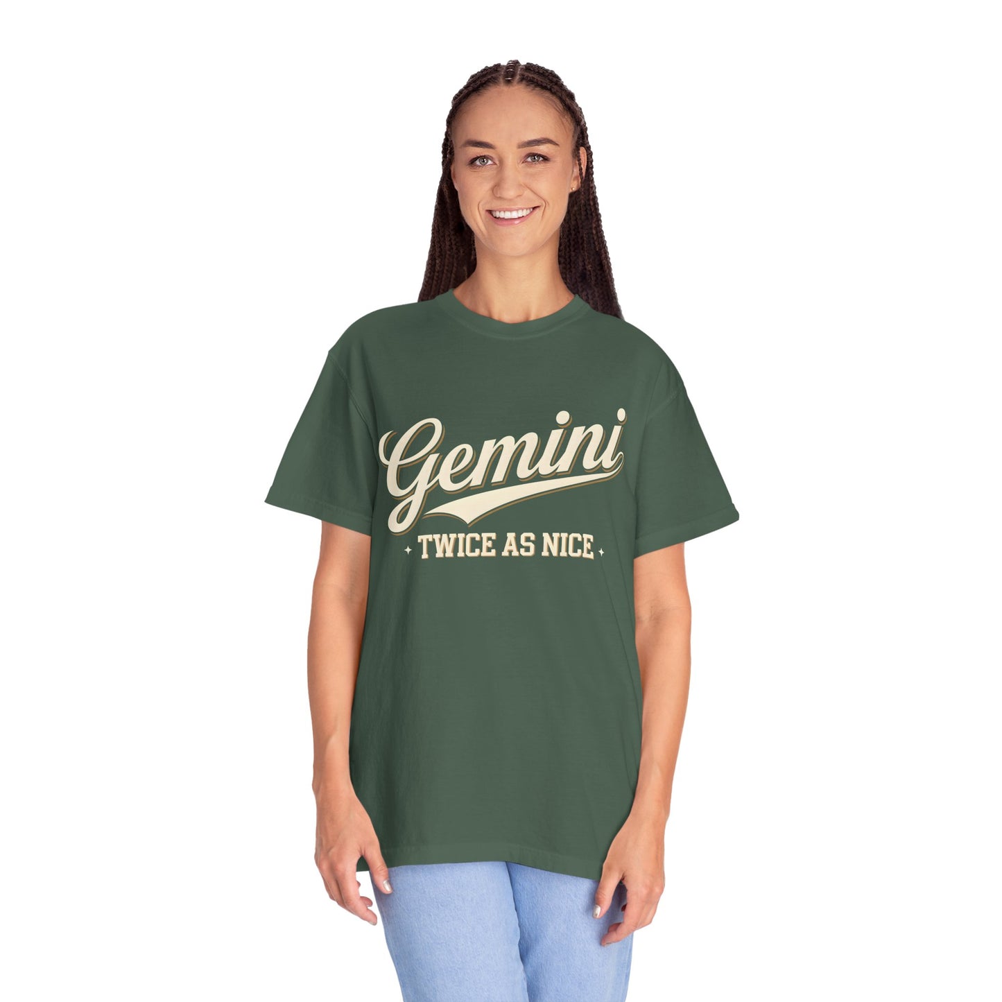Gemini “Twice As Nice” Zodiac- Retro Astrology Tee - Unisex Graphic Shirt