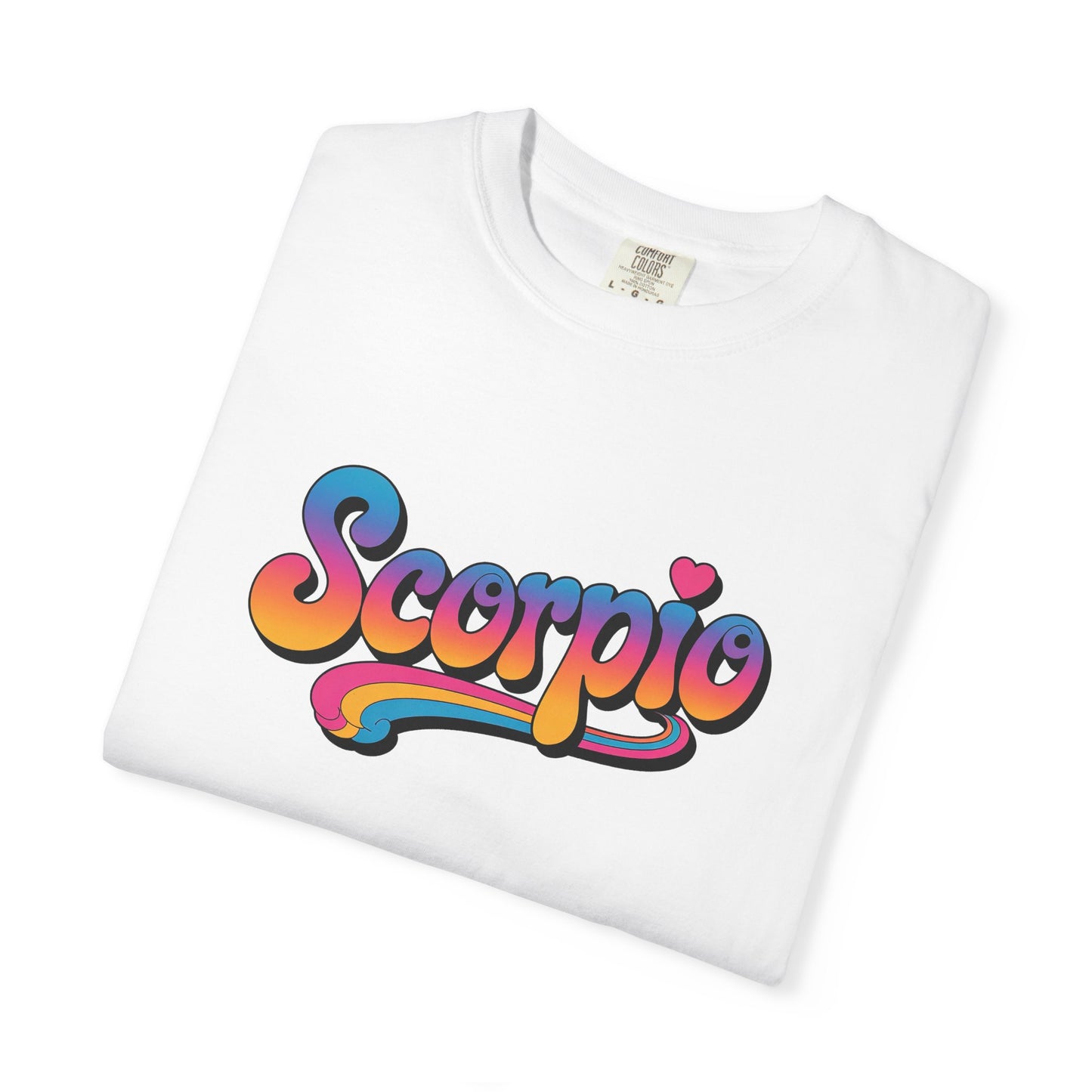 Scorpio Retro Groovy Tee – Multicolor Zodiac Shirt