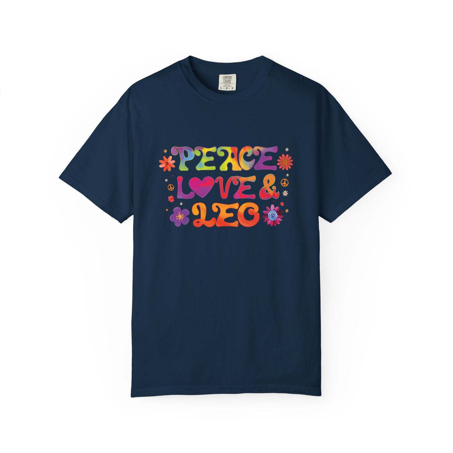 Peace Love & Leo - Retro Groovy Astrology Tee