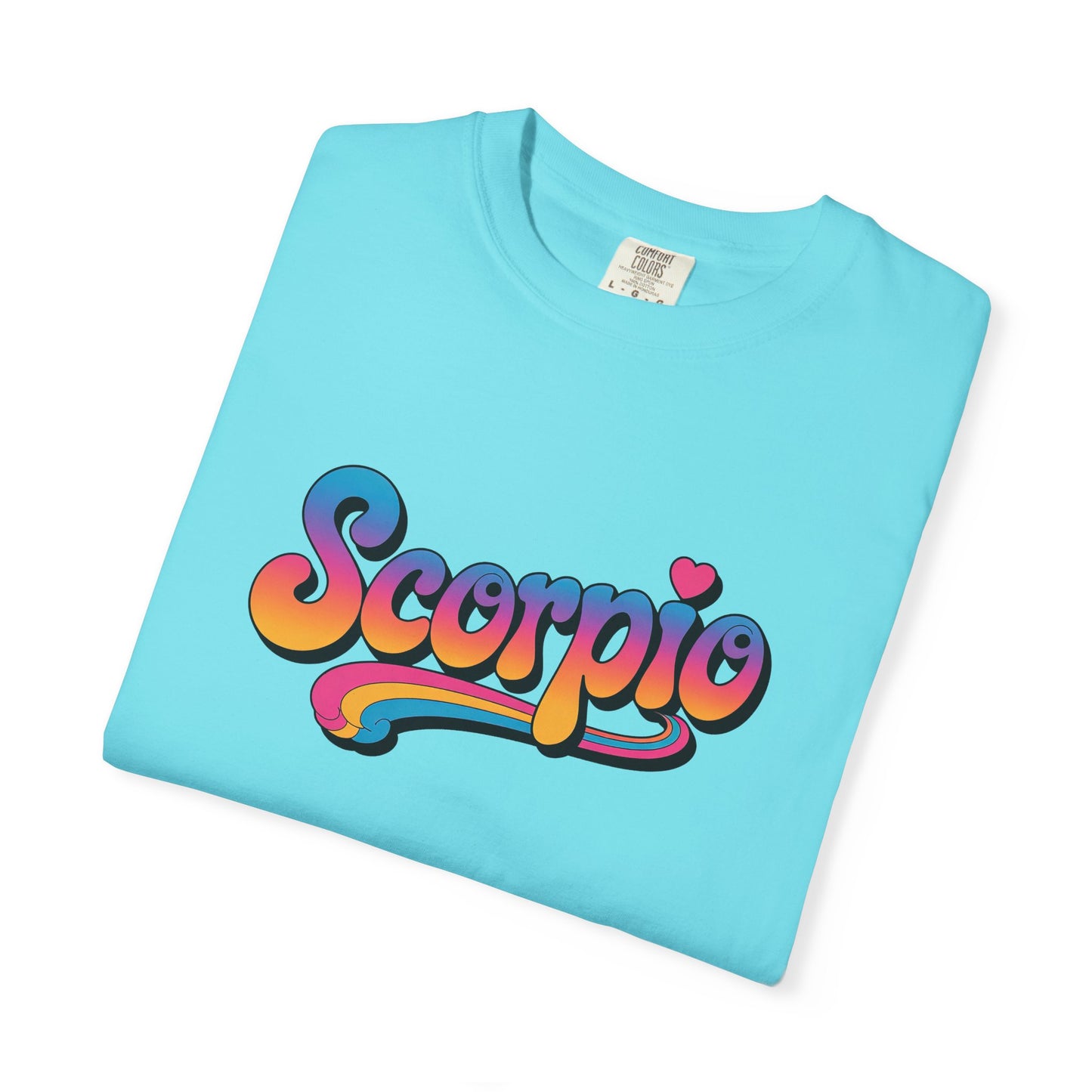Scorpio Retro Groovy Tee – Multicolor Zodiac Shirt