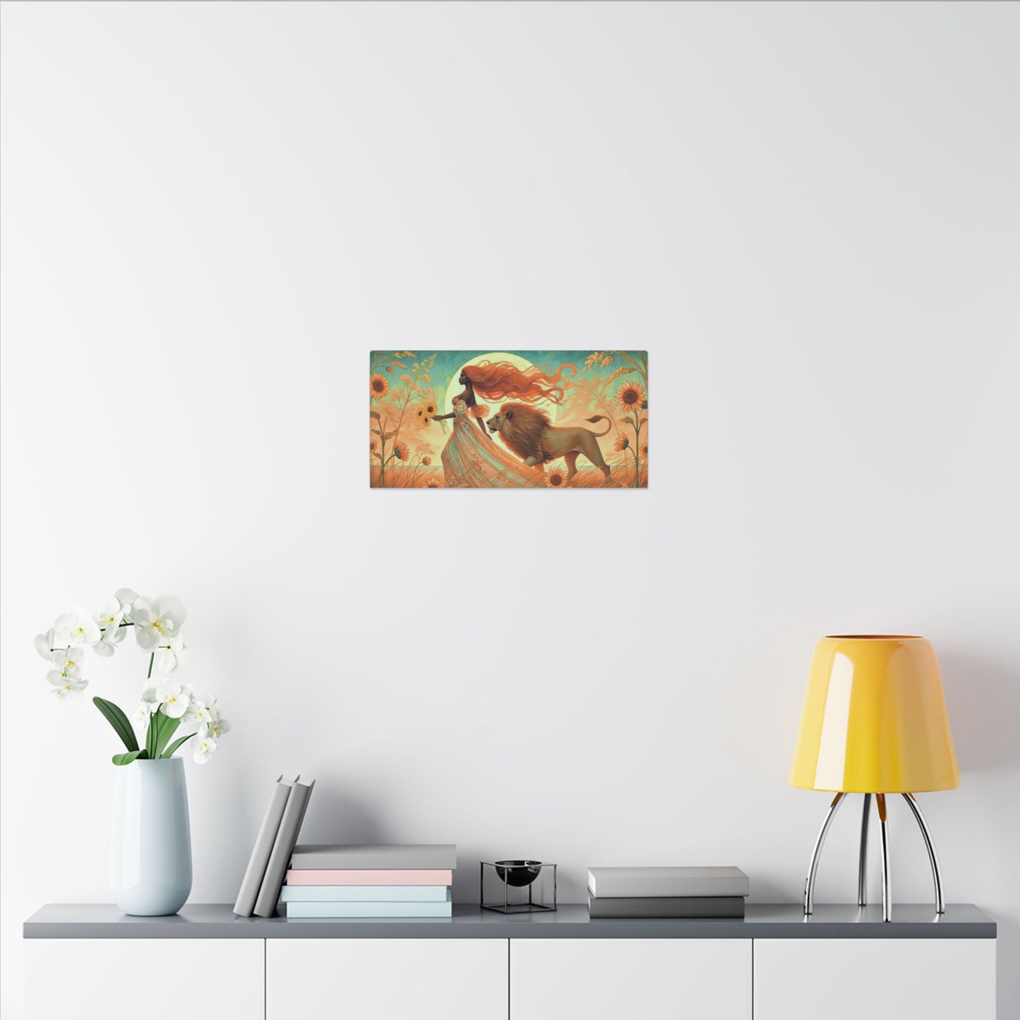 Leo Radiance – Regal Majesty Zodiac Canvas Wall Art