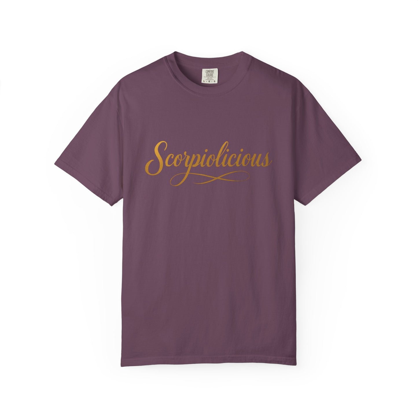 Scorpiolicious – Retro Script Scorpio Tee