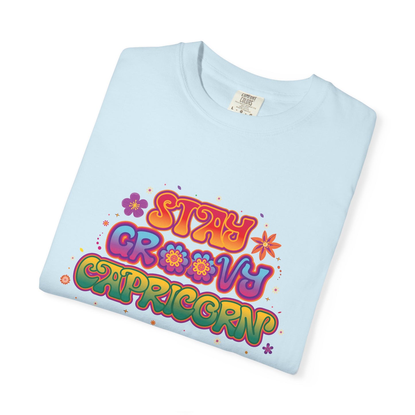Stay Groovy Capricorn β Retro Flower Power Zodiac Tee