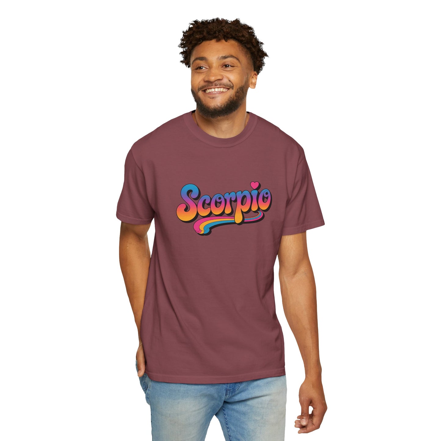 Scorpio Retro Groovy Tee – Multicolor Zodiac Shirt