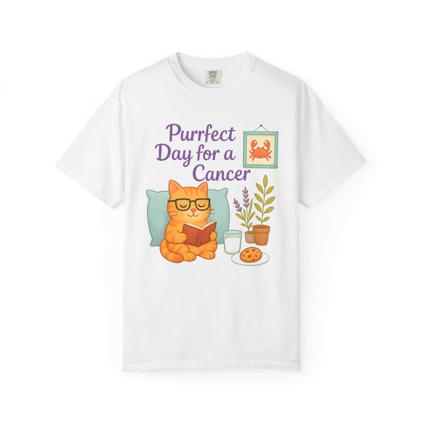 Purrfect Day for a Cancer – Funny Zodiac Cat Tee