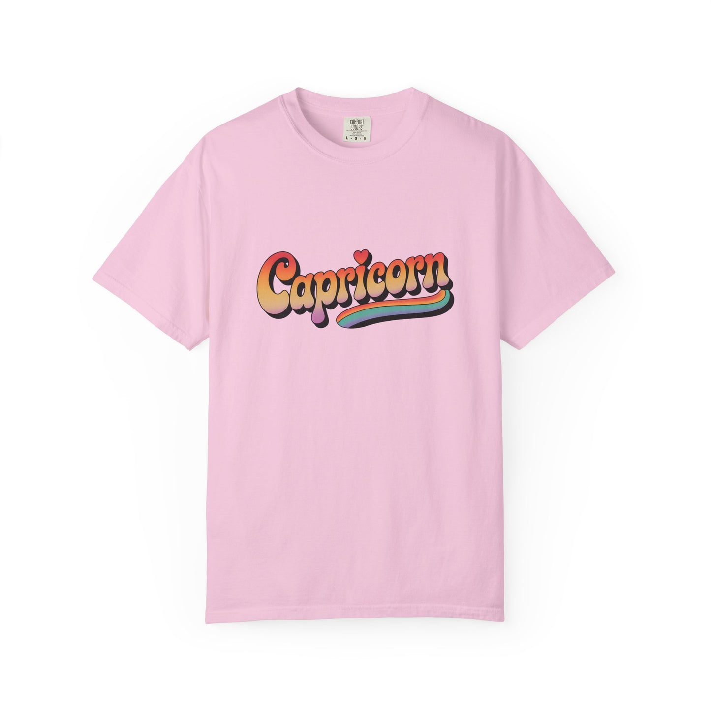 Capricorn – Retro Rainbow Groovy Zodiac Tee