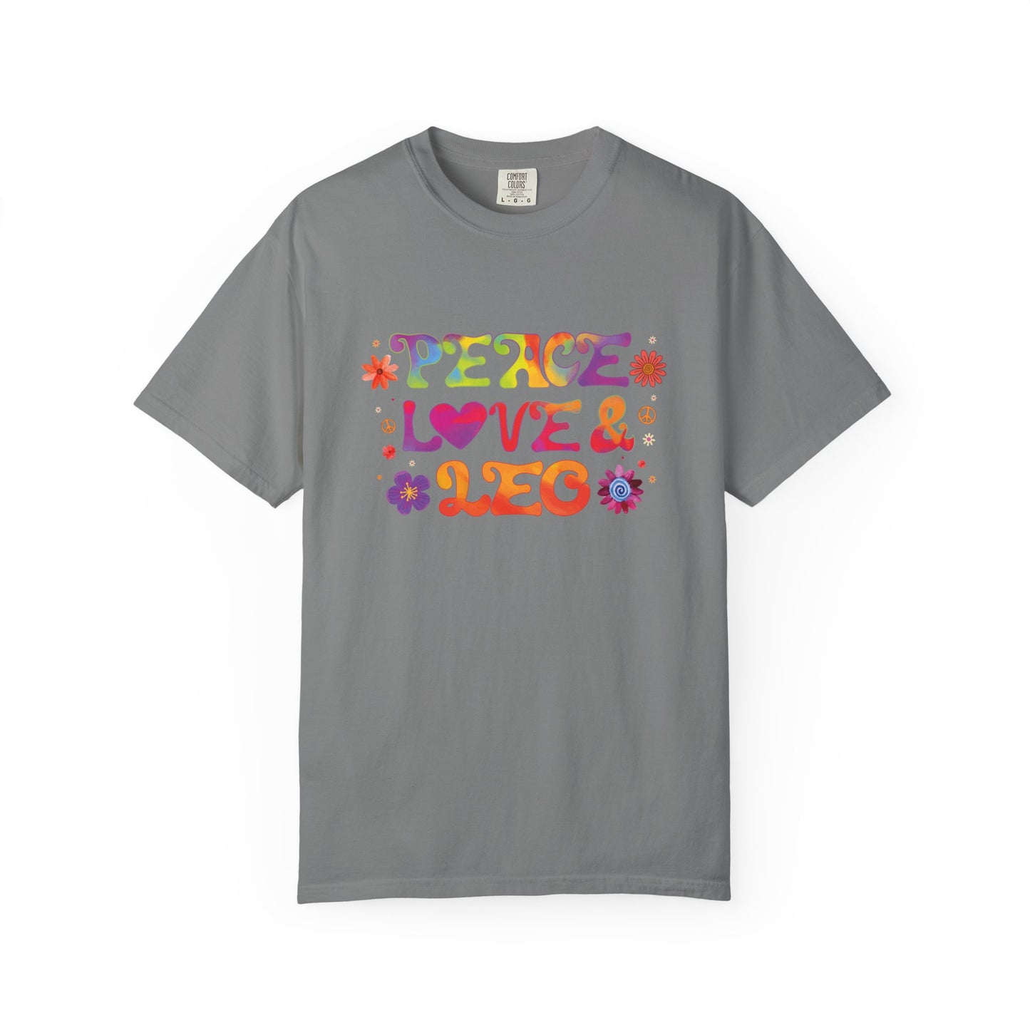 Peace Love & Leo - Retro Groovy Astrology Tee