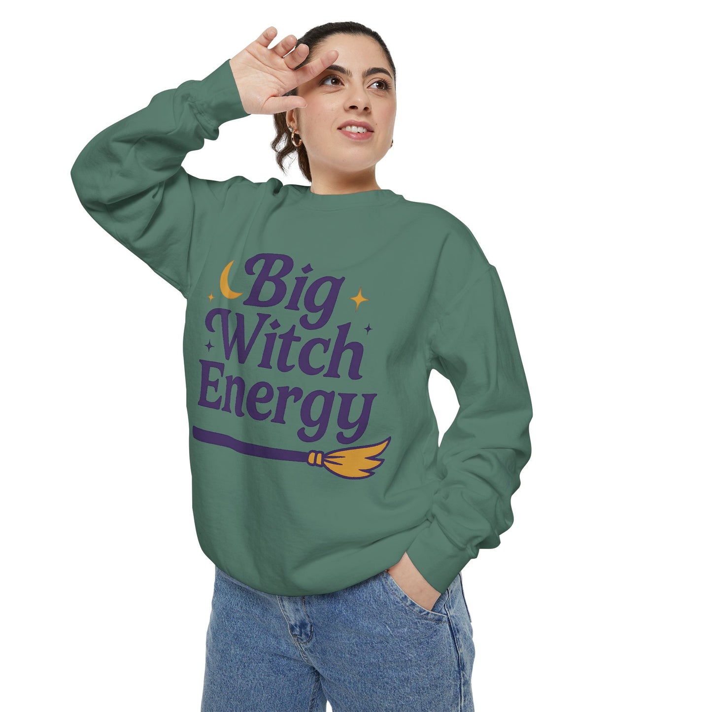 Big Witch Energy Sweatshirt – Moon Broom Pullover