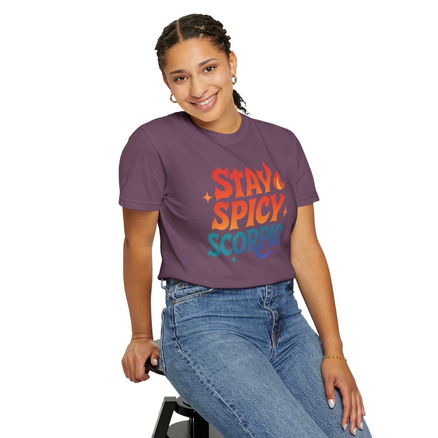 Stay Spicy Scorpio Tee – Colorful Zodiac Shirt