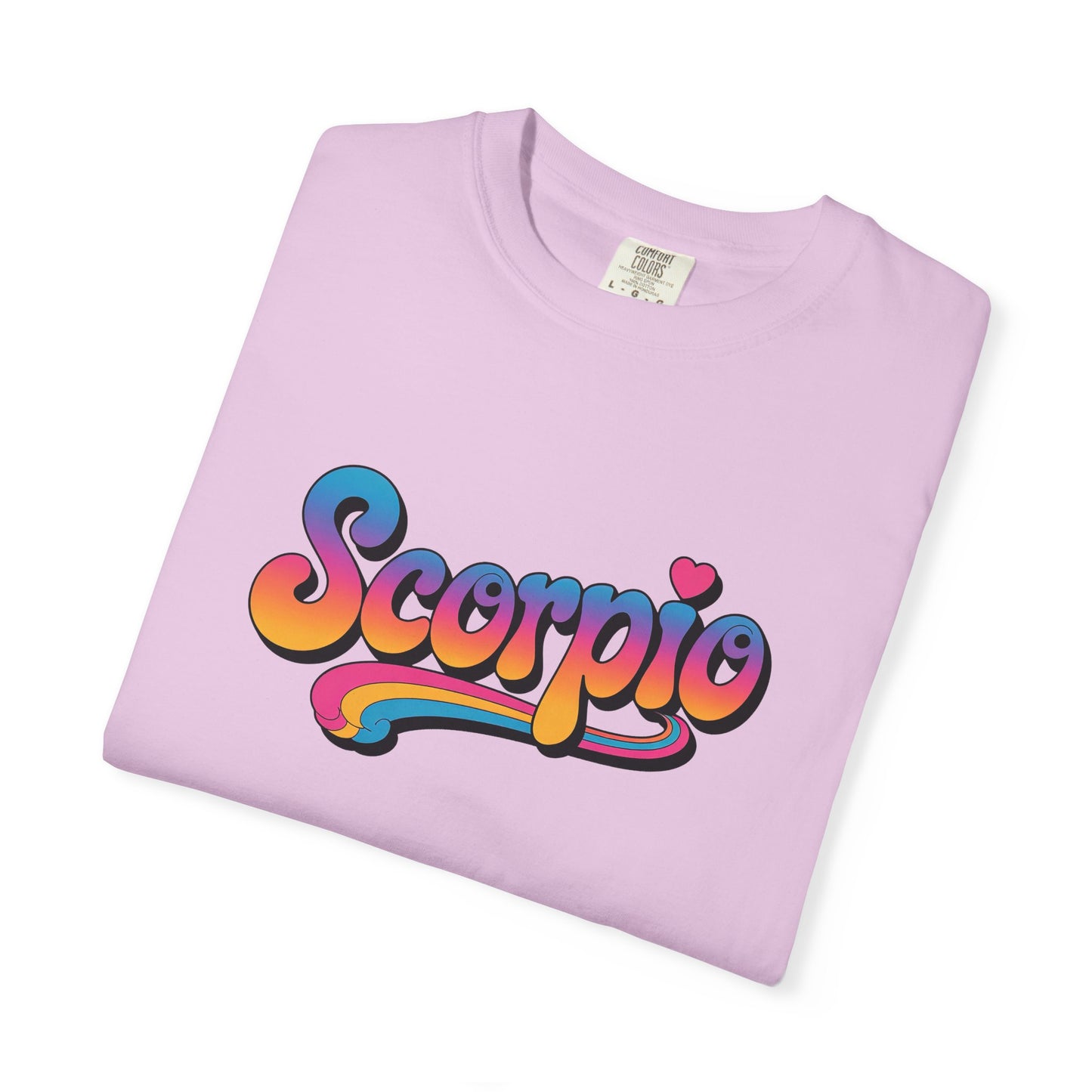 Scorpio Retro Groovy Tee – Multicolor Zodiac Shirt