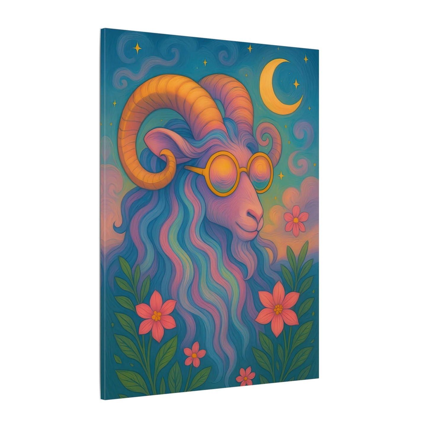 Aries Dream - Radiant Retro Ram Wall Art