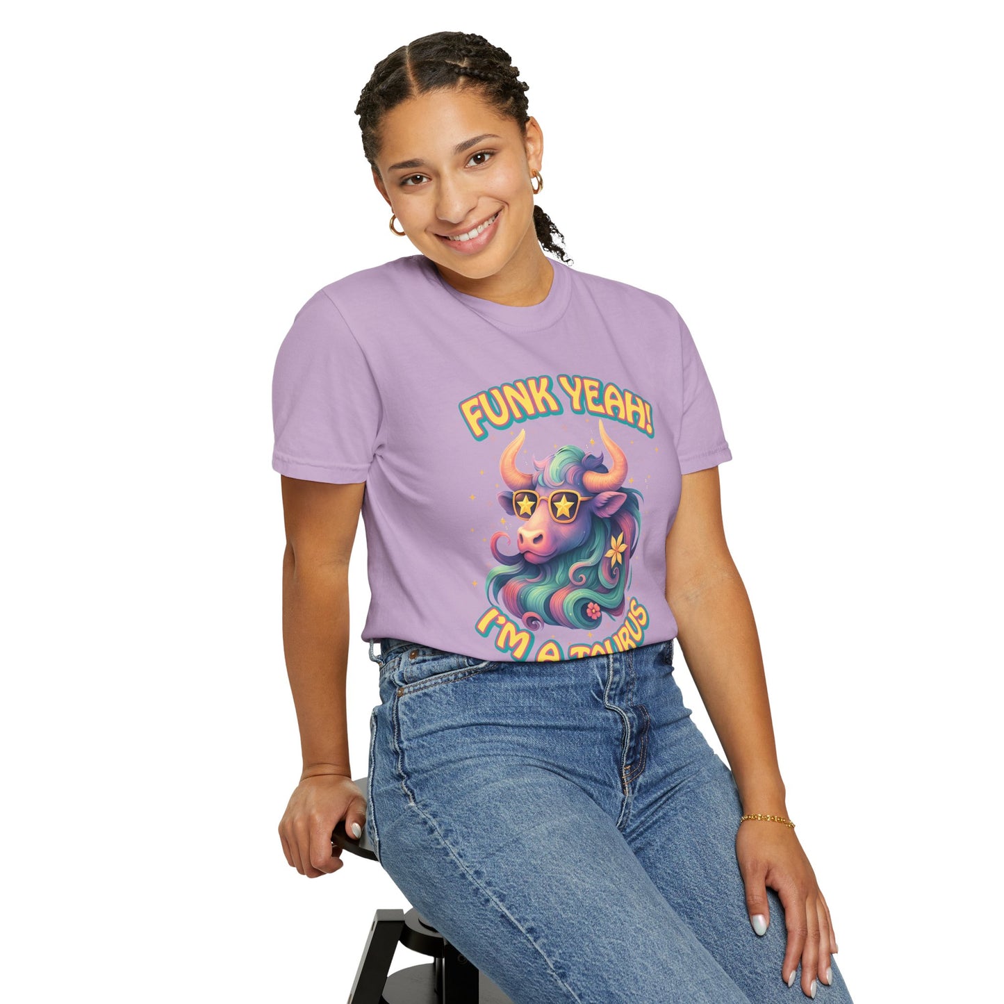 Funk Yeah I’m a Taurus T-Shirt | Cool Retro Taurus Graphic Tee | Comfort Colors 1717 | Astrology Shirt for Earth Signs