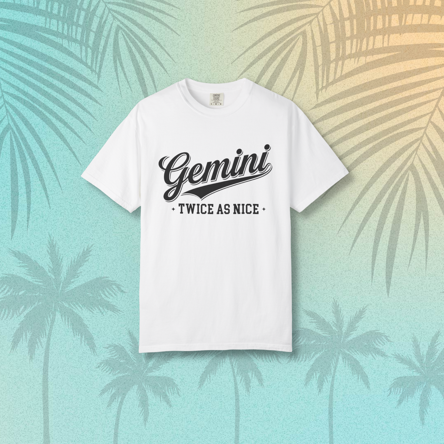 Gemini “Twice As Nice” Zodiac- Retro Astrology Tee - Unisex Graphic Shirt