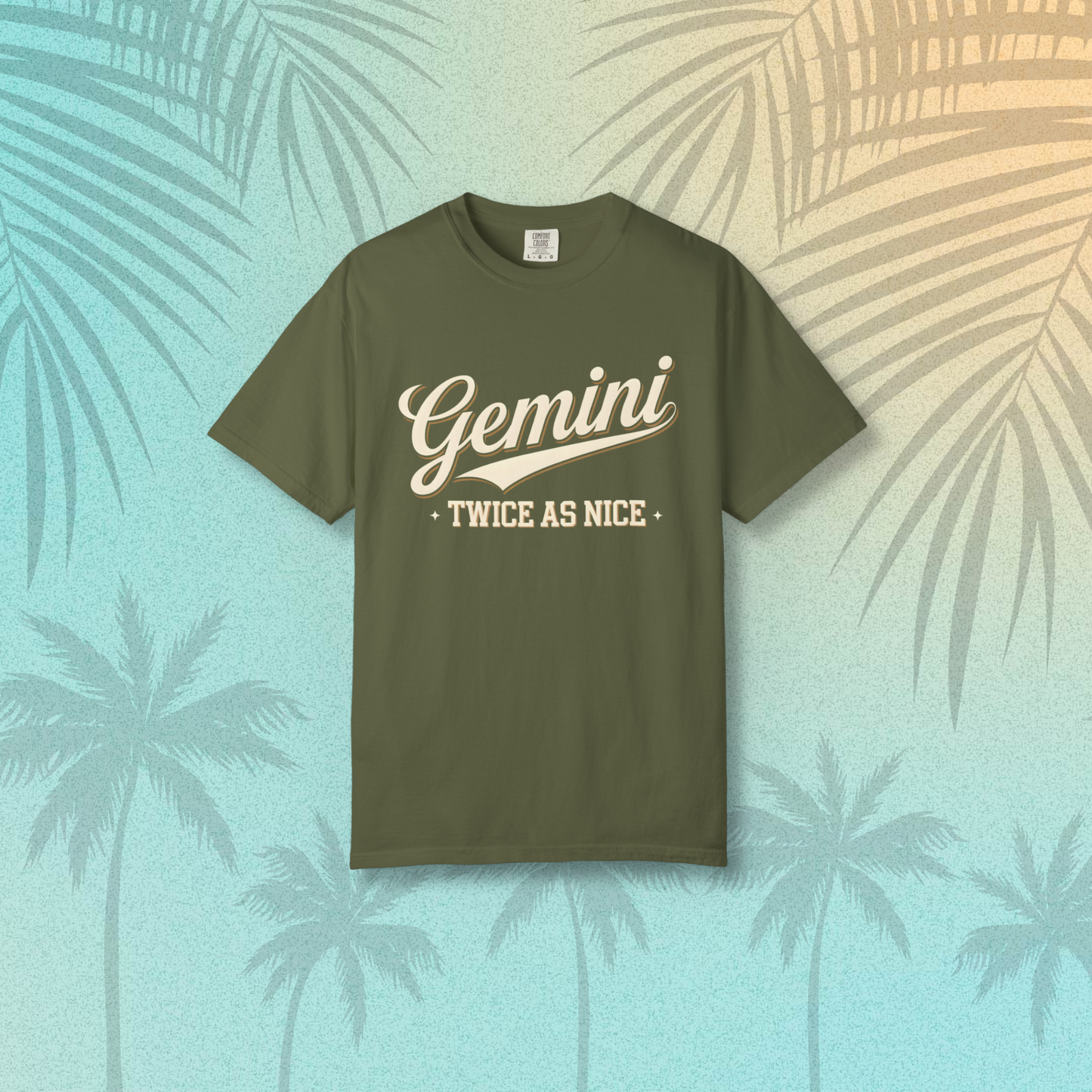 Gemini “Twice As Nice” Zodiac- Retro Astrology Tee - Unisex Graphic Shirt