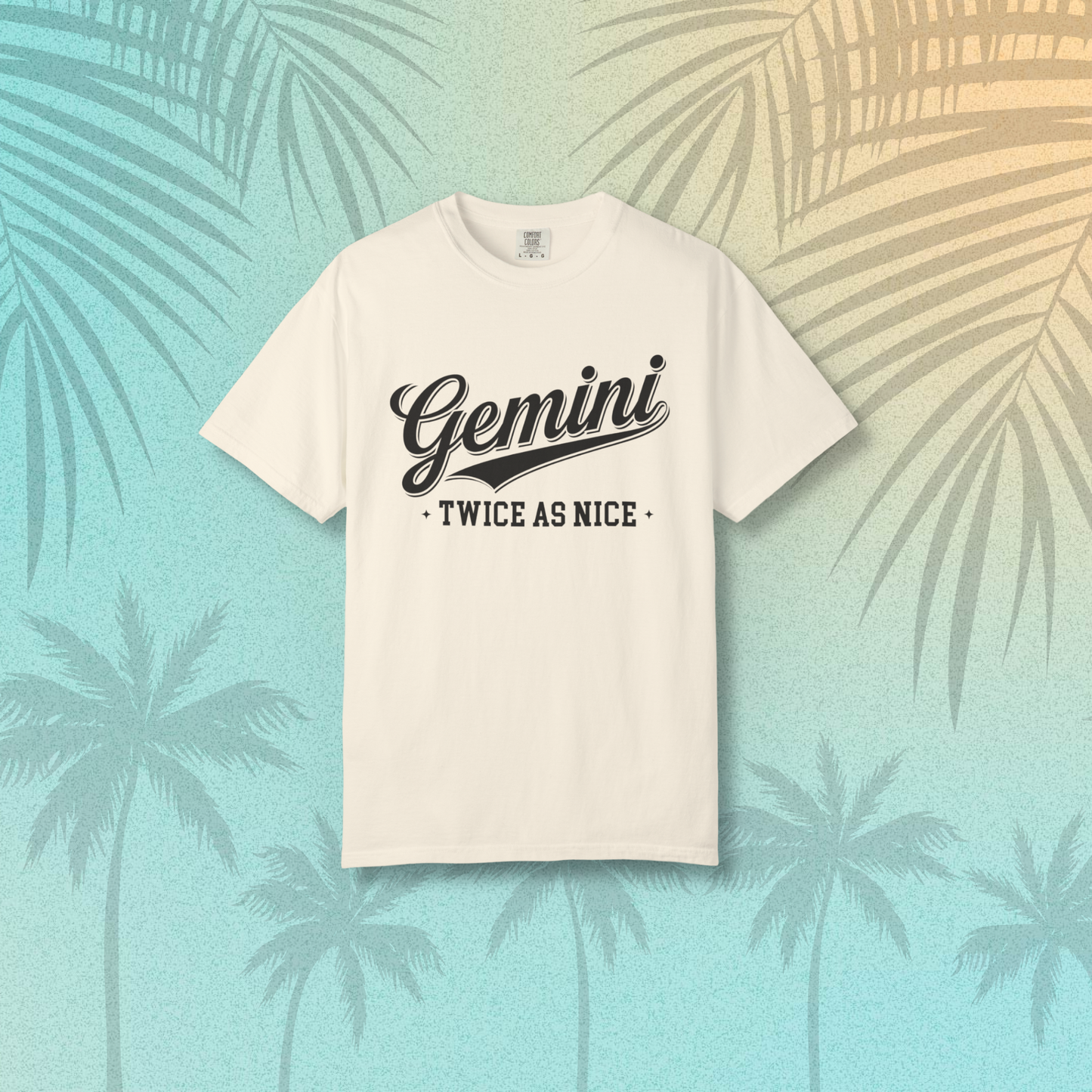 Gemini “Twice As Nice” Zodiac- Retro Astrology Tee - Unisex Graphic Shirt